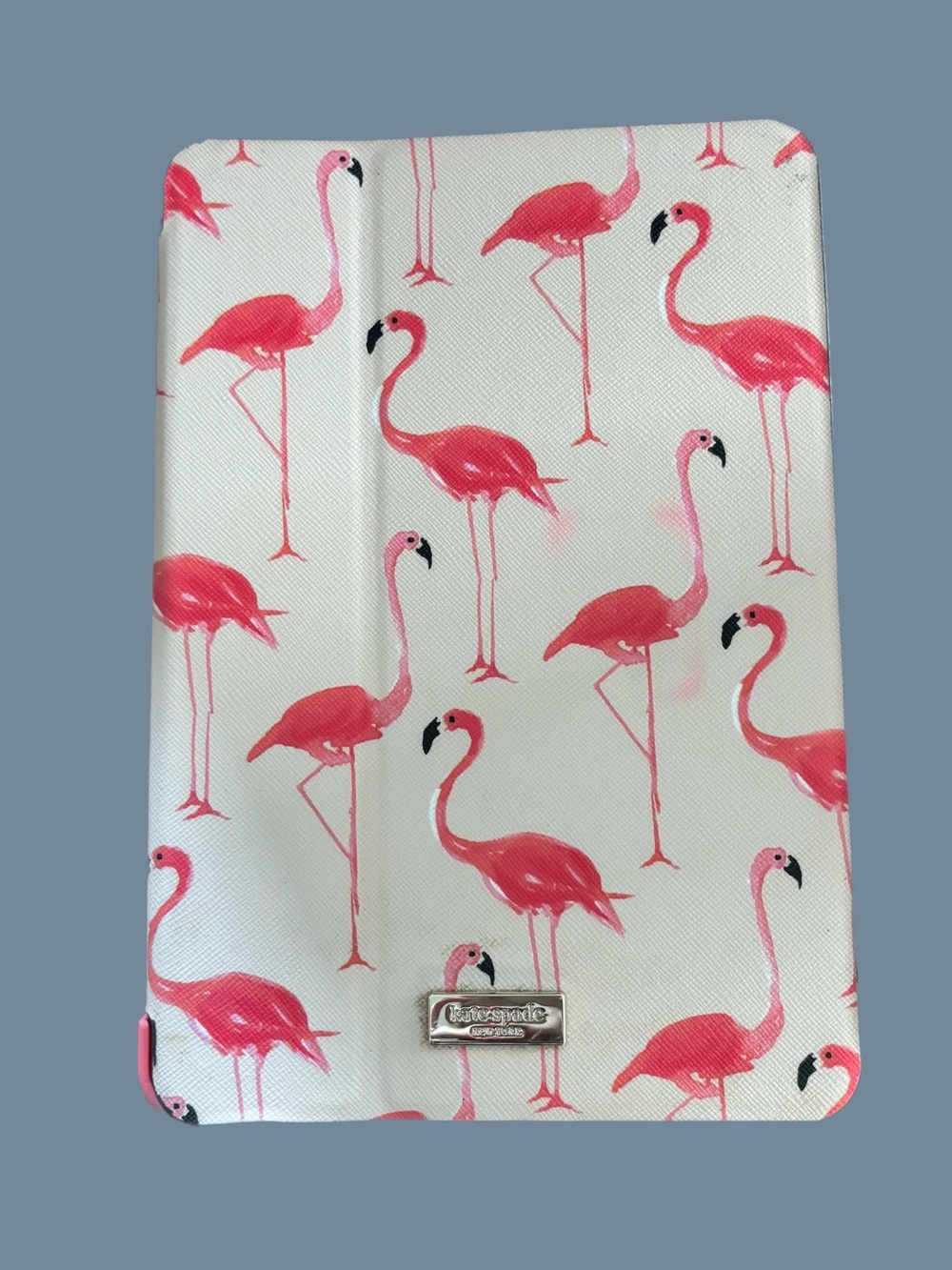 kate spade White Tablet Case with Pink Flamingo Print